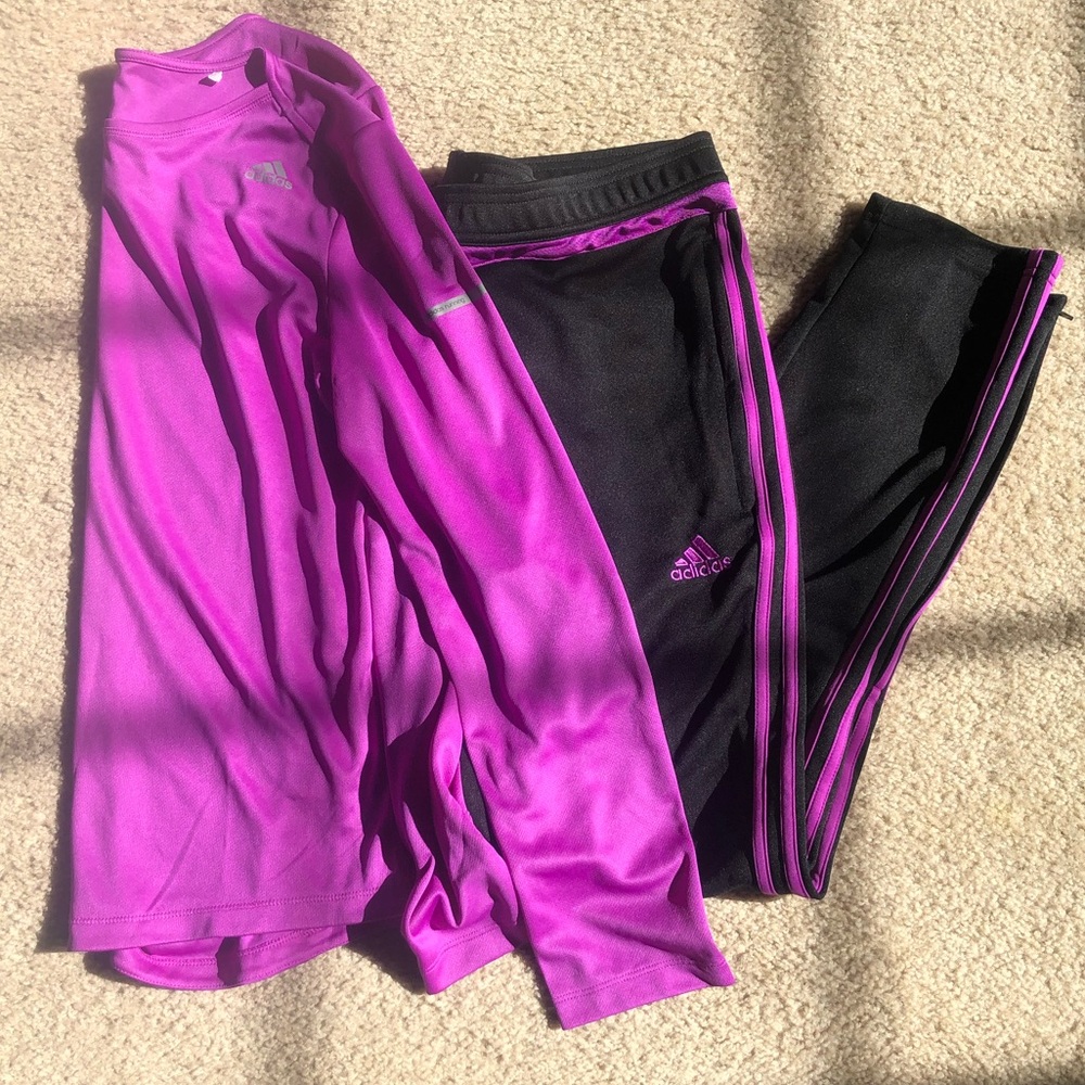 Adidas running set women size large